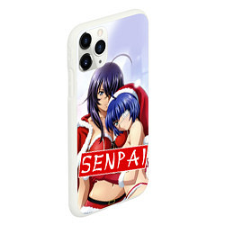 Чехол iPhone 11 Pro матовый Senpai Love, цвет: 3D-белый — фото 2