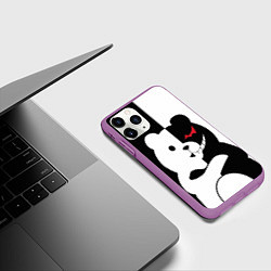 Чехол iPhone 11 Pro матовый Monokuma Drae, цвет: 3D-фиолетовый — фото 2