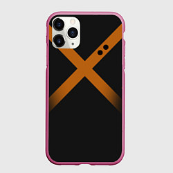 Чехол iPhone 11 Pro матовый KATSUKI BAKUGOU полосы, цвет: 3D-малиновый