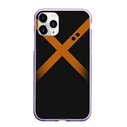 Чехол iPhone 11 Pro матовый KATSUKI BAKUGOU полосы, цвет: 3D-светло-сиреневый