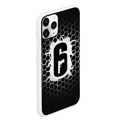 Чехол iPhone 11 Pro матовый R6S: Carbon Symbon, цвет: 3D-белый — фото 2
