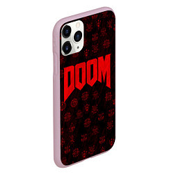 Чехол iPhone 11 Pro матовый DOOM: Hellish signs, цвет: 3D-розовый — фото 2