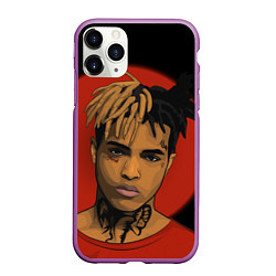 Чехол iPhone 11 Pro матовый XXXTentacion: Red Sun, цвет: 3D-фиолетовый