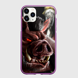 Чехол iPhone 11 Pro матовый Duke Nukem Pig, цвет: 3D-фиолетовый