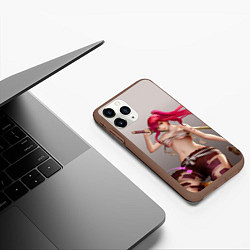 Чехол iPhone 11 Pro матовый Fairy Tail Red Erza Scarlet, цвет: 3D-коричневый — фото 2