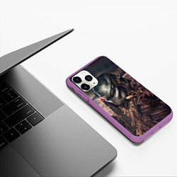 Чехол iPhone 11 Pro матовый Merciless Predator, цвет: 3D-фиолетовый — фото 2