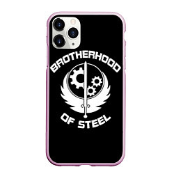 Чехол iPhone 11 Pro матовый Brothood of Steel, цвет: 3D-розовый