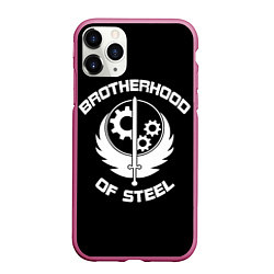 Чехол iPhone 11 Pro матовый Brothood of Steel, цвет: 3D-малиновый