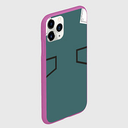 Чехол iPhone 11 Pro матовый MHA IZUKU MIDORIYA, цвет: 3D-фиолетовый — фото 2