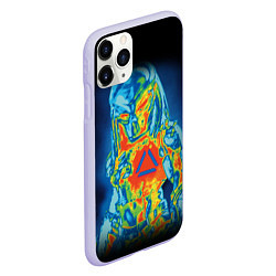 Чехол iPhone 11 Pro матовый Predator Vision, цвет: 3D-светло-сиреневый — фото 2