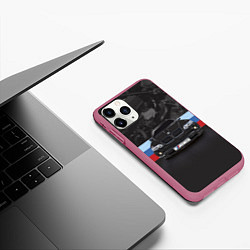 Чехол iPhone 11 Pro матовый BMW X5 M, цвет: 3D-малиновый — фото 2