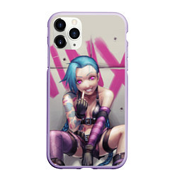 Чехол iPhone 11 Pro матовый Jinx: LoL, цвет: 3D-светло-сиреневый