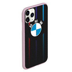 Чехол iPhone 11 Pro матовый BMW: Three Lines, цвет: 3D-розовый — фото 2