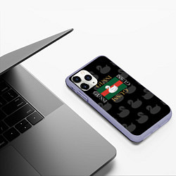 Чехол iPhone 11 Pro матовый GUSSI: Little Style, цвет: 3D-светло-сиреневый — фото 2