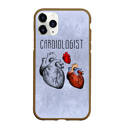 Чехол iPhone 11 Pro матовый Cardiologist, цвет: 3D-коричневый