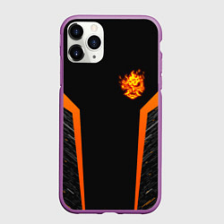 Чехол iPhone 11 Pro матовый Cyberpunk 2077: Samurai Style, цвет: 3D-фиолетовый