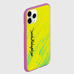 Чехол iPhone 11 Pro матовый Cyberpunk 2077: Yellow, цвет: 3D-фиолетовый — фото 2
