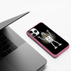 Чехол iPhone 11 Pro матовый Kill All Humans, цвет: 3D-малиновый — фото 2