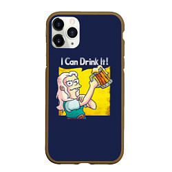 Чехол iPhone 11 Pro матовый I Can Drink It!, цвет: 3D-коричневый
