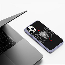 Чехол iPhone 11 Pro матовый Predator Spider, цвет: 3D-светло-сиреневый — фото 2