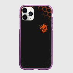 Чехол iPhone 11 Pro матовый Cyberpunk 2077: Samurai, цвет: 3D-фиолетовый