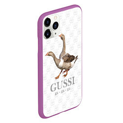 Чехол iPhone 11 Pro матовый Гучи гучи, цвет: 3D-фиолетовый — фото 2