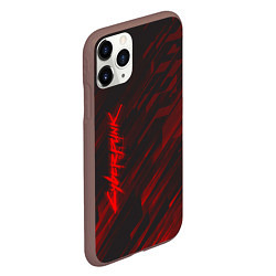 Чехол iPhone 11 Pro матовый Cyberpunk 2077: Red Breaks, цвет: 3D-коричневый — фото 2