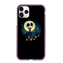 Чехол iPhone 11 Pro матовый The Nightmare Before Christmas, цвет: 3D-фиолетовый