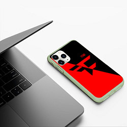 Чехол iPhone 11 Pro матовый FaZe Clan: Red & Black, цвет: 3D-салатовый — фото 2