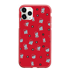 Чехол iPhone 11 Pro матовый IKON Bears, цвет: 3D-красный