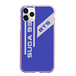 Чехол iPhone 11 Pro матовый BTS: Suga 93, цвет: 3D-розовый