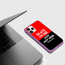 Чехол iPhone 11 Pro матовый Skate or Die: Just not here, цвет: 3D-фиолетовый — фото 2