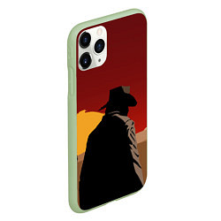 Чехол iPhone 11 Pro матовый RDR 2: Dark Man, цвет: 3D-салатовый — фото 2