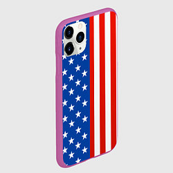 Чехол iPhone 11 Pro матовый American Patriot, цвет: 3D-фиолетовый — фото 2