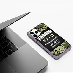 Чехол iPhone 11 Pro матовый Khabib: 27 - 0, цвет: 3D-серый — фото 2