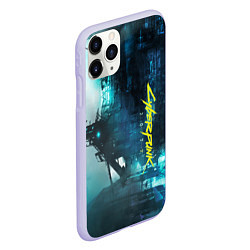 Чехол iPhone 11 Pro матовый Cyberpunk 2077: Techno, цвет: 3D-светло-сиреневый — фото 2