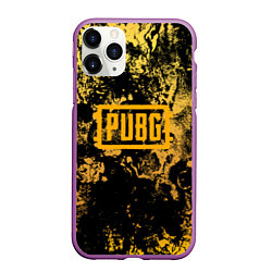 Чехол iPhone 11 Pro матовый PUBG: Yellow Marble, цвет: 3D-фиолетовый