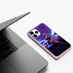 Чехол iPhone 11 Pro матовый Evelynn, цвет: 3D-розовый — фото 2