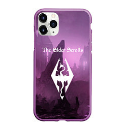 Чехол iPhone 11 Pro матовый The Elder Scrolls, цвет: 3D-фиолетовый