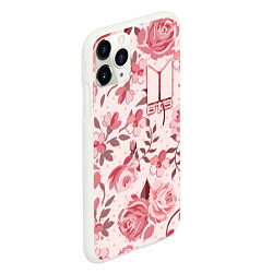 Чехол iPhone 11 Pro матовый BTS: Pink Roses, цвет: 3D-белый — фото 2