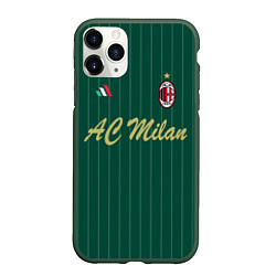 Чехол iPhone 11 Pro матовый AC Milan: Green Form, цвет: 3D-темно-зеленый