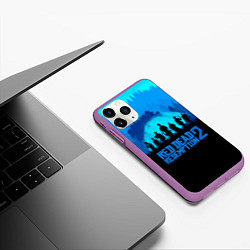 Чехол iPhone 11 Pro матовый RDR 2: Blue Style, цвет: 3D-фиолетовый — фото 2