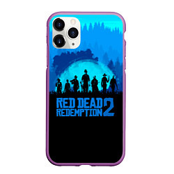 Чехол iPhone 11 Pro матовый RDR 2: Blue Style, цвет: 3D-фиолетовый