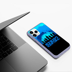 Чехол iPhone 11 Pro матовый RDR 2: Blue Style, цвет: 3D-светло-сиреневый — фото 2