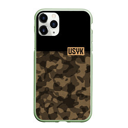 Чехол iPhone 11 Pro матовый USYK Camo, цвет: 3D-салатовый