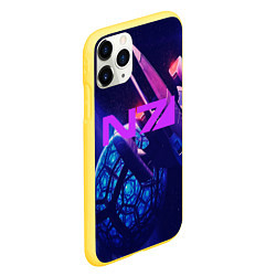Чехол iPhone 11 Pro матовый N7: Neon Space, цвет: 3D-желтый — фото 2