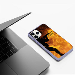 Чехол iPhone 11 Pro матовый CS:GO Dark Fire, цвет: 3D-светло-сиреневый — фото 2