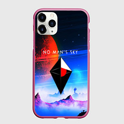 Чехол iPhone 11 Pro матовый No Man's Sky: Galaxy, цвет: 3D-малиновый