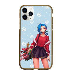 Чехол iPhone 11 Pro матовый New Year Jinx, цвет: 3D-коричневый