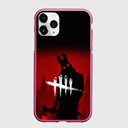 Чехол iPhone 11 Pro матовый Dead by Daylight, цвет: 3D-малиновый